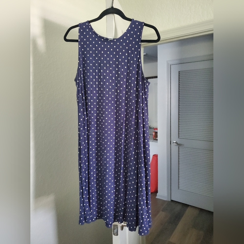 Navy Polka Dot Sun Dress